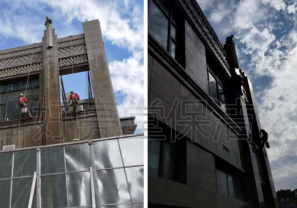 “蜘蛛人”外墻清潔-河源樓盤